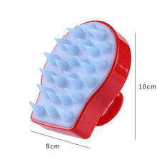 Load image into Gallery viewer, Massage Brush Silicone Hair Wash Brush Head Body Shower Massager Comb Silicone Acupoint Head Meridian Relaxing Massage Comb tool
